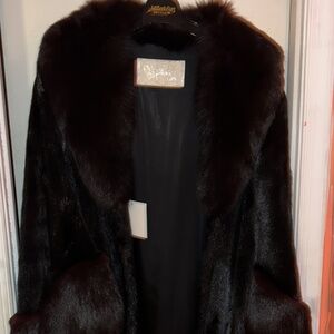 Black full length black coat